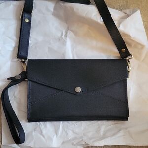 Portland Leather Goods convertible crossbody with color transfer. "Crunchwrap"